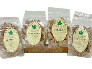 Maple City Candy Maple Sugar Coated Nuts:   Walnuts, Pecans, Cashews & Almonds